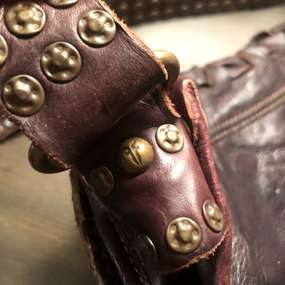 Frye “Stacy” Studded Leather Woven Shoulder Bag - Picture 15 of 15